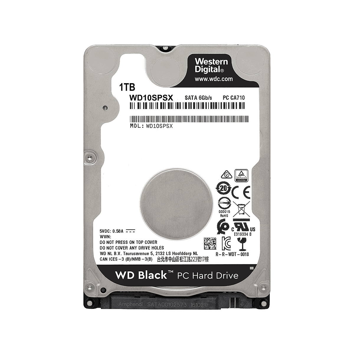 WD Black　SATA6G接続 2.5型 ハードディスク 1TB WD10SPSX