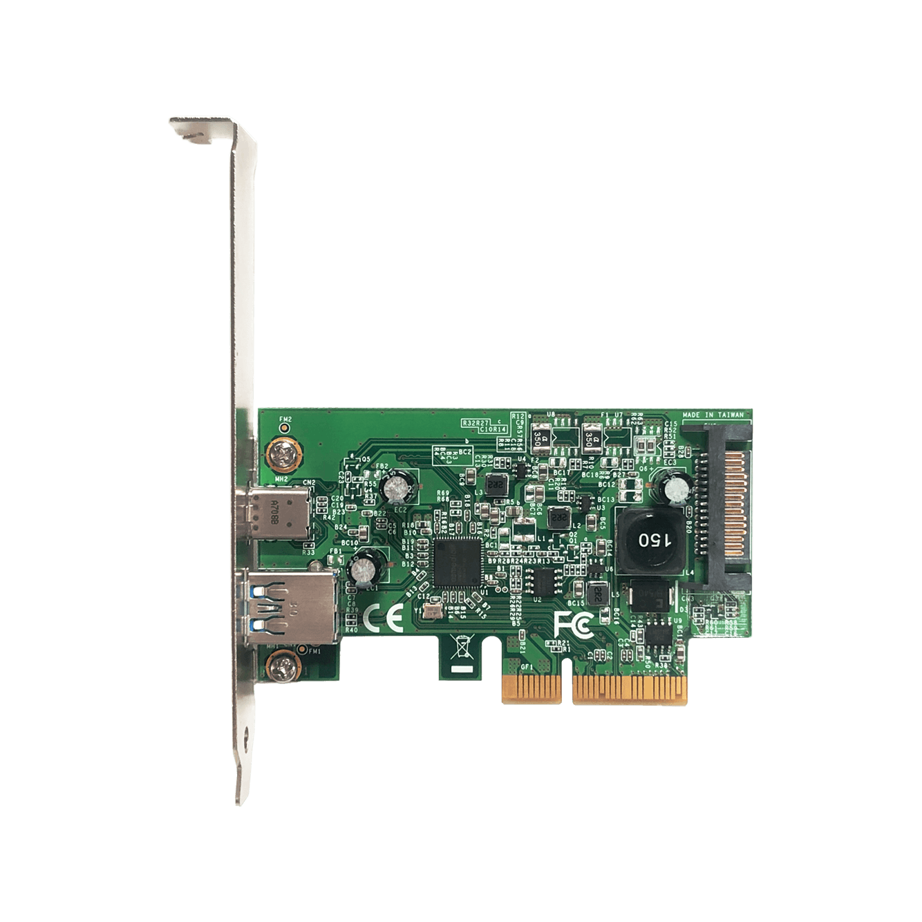 ASMedia社製 ASM3142搭載 USB3.1 TypeA、TypeCインターフェース(PCI-Express x4接続) USB3.1AC-P2-PCIE3