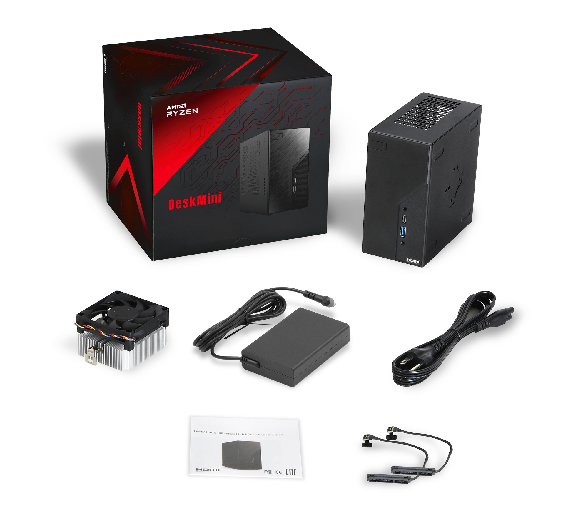 ASRock AMDX300チップセット搭載 超小型ベアボーンPC 2.5G LANモデル　DESKMINI X300/2.5G/B/BB/BOX/JP