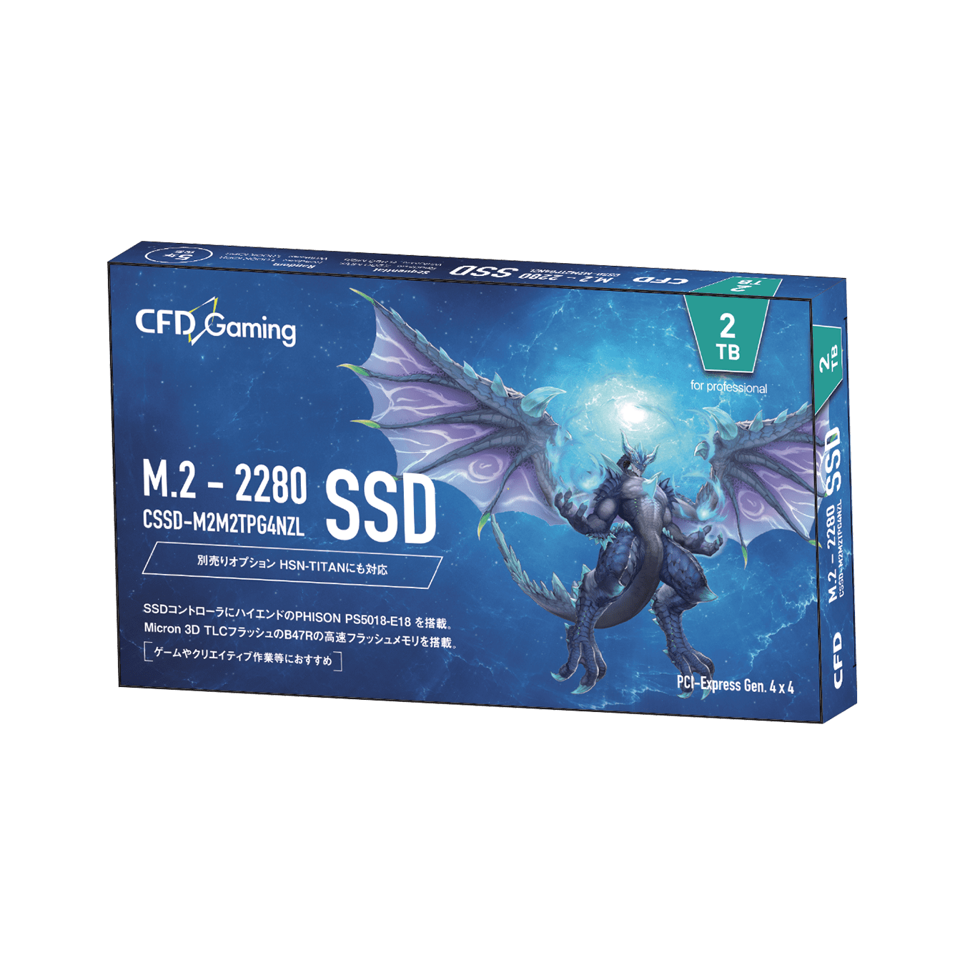 CFD PG4NZL シリーズ M.2接続 SSD (4TB、2TB、1TB、500GB) CSSD-M2M2TPG4NZL