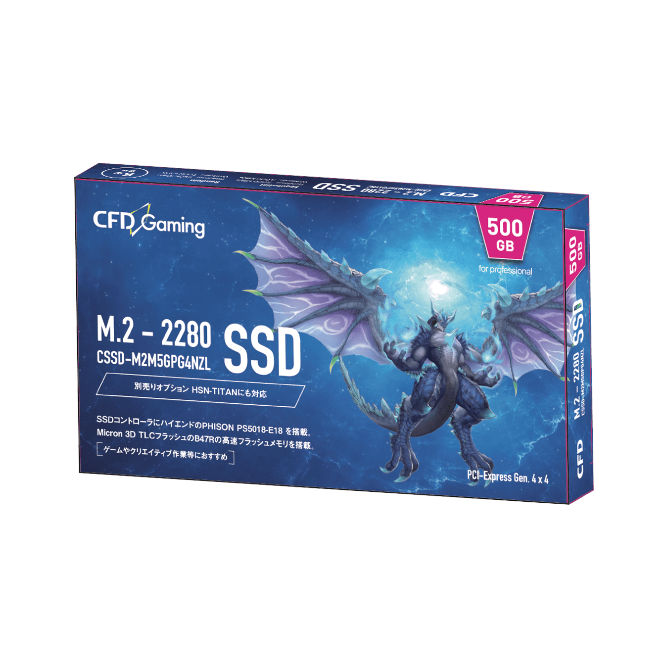 CFD PG4NZL シリーズ M.2接続 SSD (4TB、2TB、1TB、500GB) CSSD-M2M5GPG4NZL