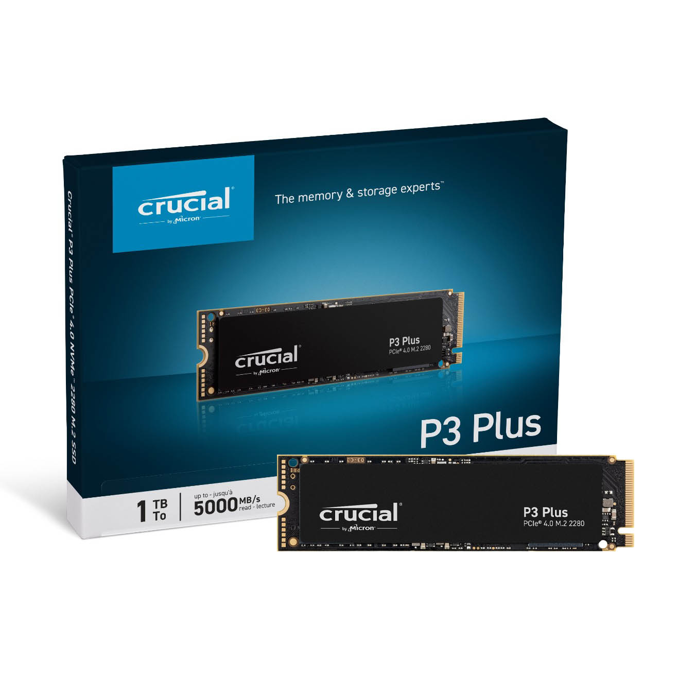 Crucial P3 Plus ミドルレンジ M.2 Gen4 NVMe接続SSD 1TB CT1000P3PSSD8JP