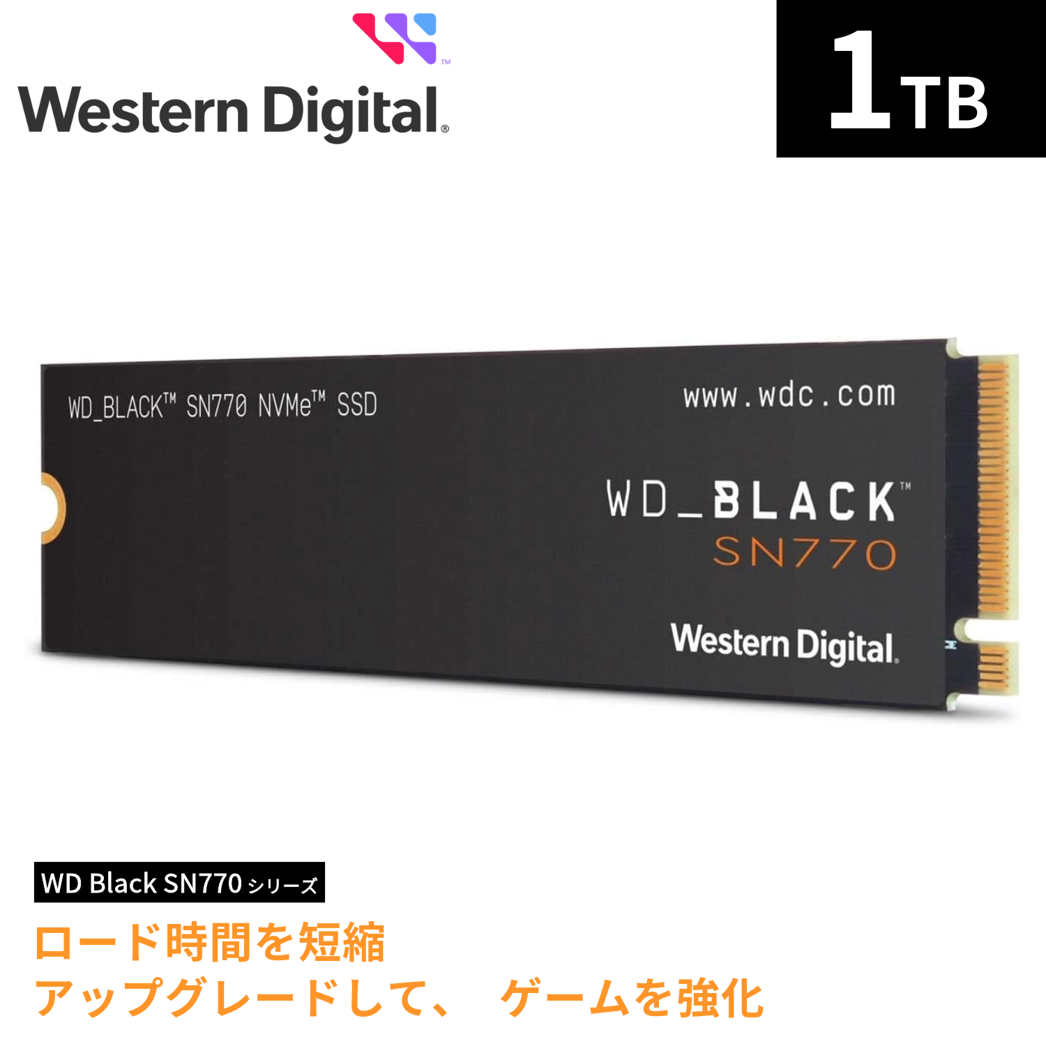 WD Black SN770 シリーズ SSD M.2 PCIe 1TB WDS100T3X0E