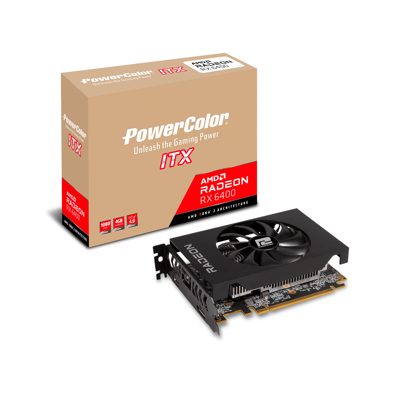 PowerColor Radeon RX 6400 搭載 グラフィックボード AXRX 6400 4GBD6-DH