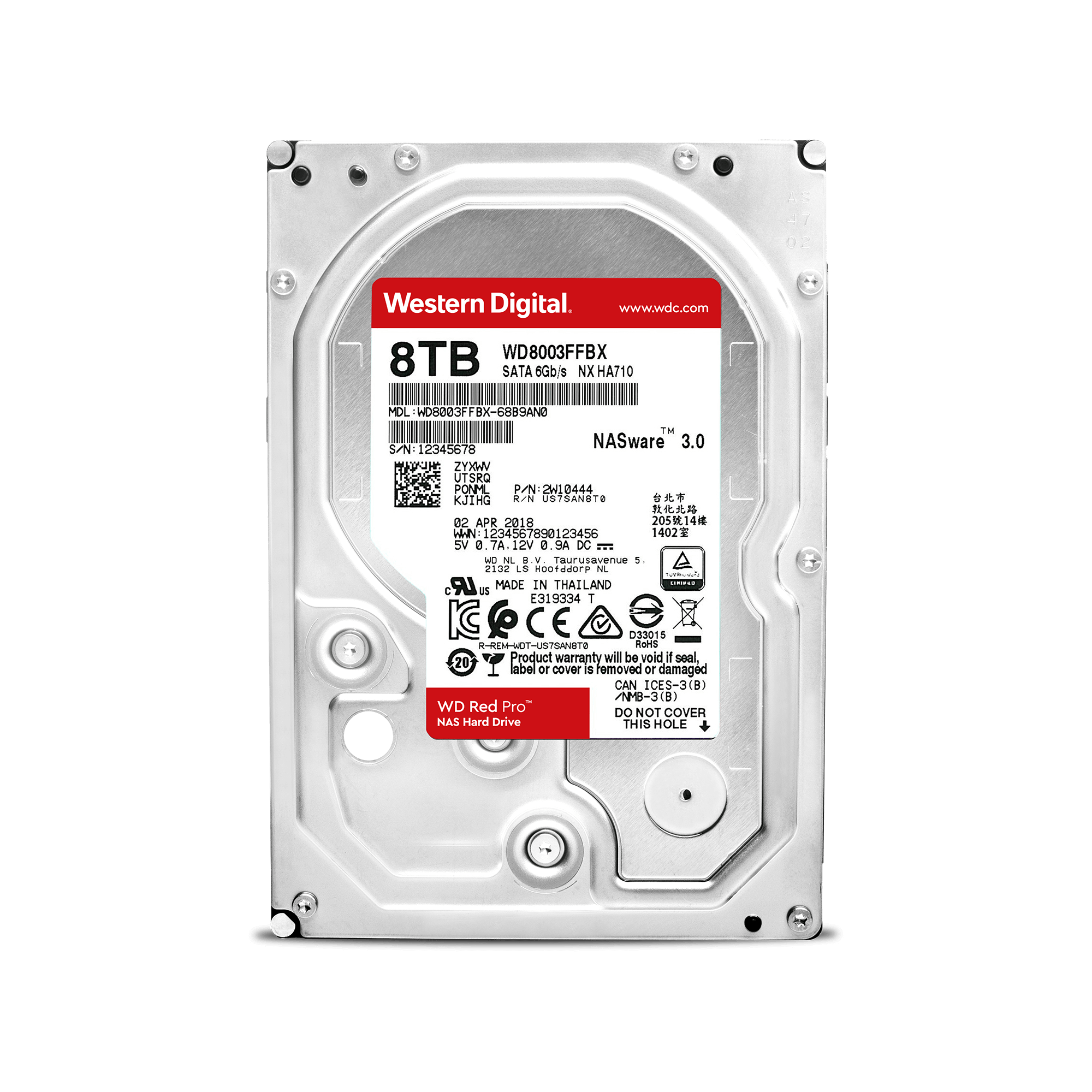 WD Red Pro NAS Storage SATA6G接続ハードディスク 8TB WD8003FFBX