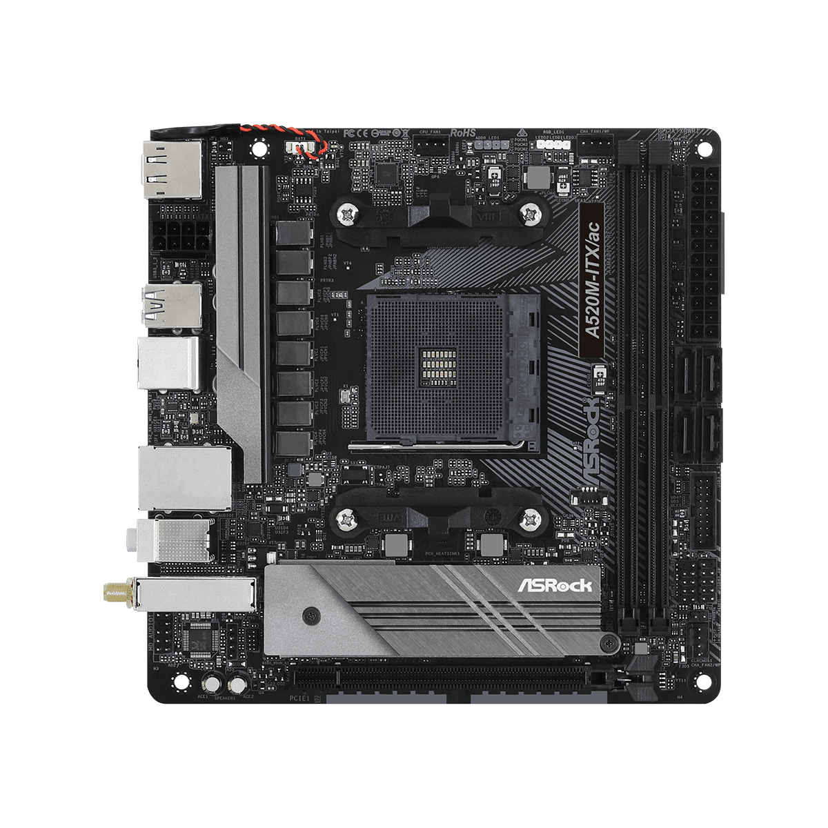 ASRock Socket AM4 AMD A520 MicroATX マザーボード A520M-HDV | PC