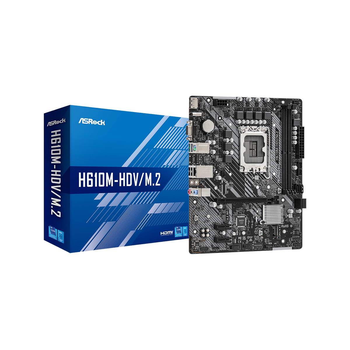 ASRock(アスロック) LGA 1700 Intel H610 Micro ATX マザーボード H610M-HDV/M.2