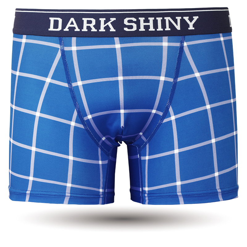 DARKSHINY（ダークシャイニー）メンズボクサーパンツ - WINDOW PANE - WHT/BLUE