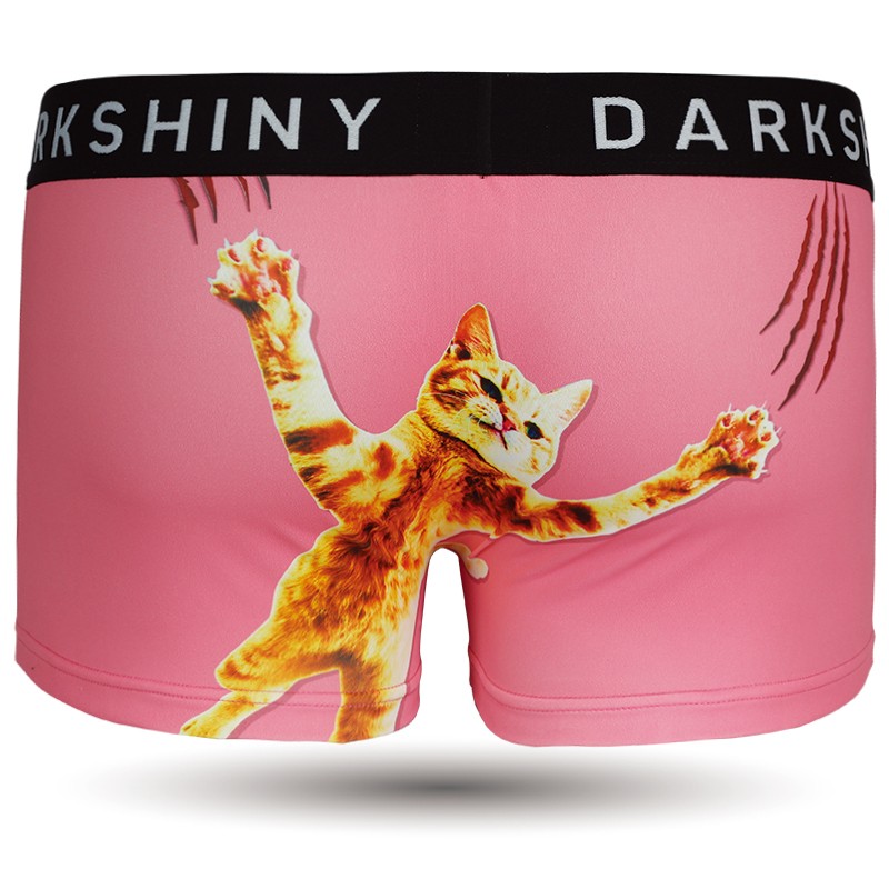 DARKSHINY（ダークシャイニー）メンズボクサーパンツ -Men's Mico Boxerpants - TOBINEKO CHATORA scratch Pink