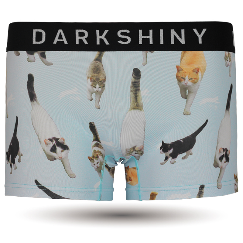DARKSHINY Unisex Boxer Pants -TOBINEKO-Marching cats ライトブルー