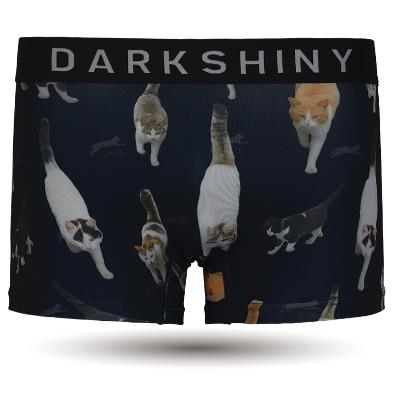 DARKSHINY Unisex Boxer Pants -TOBINEKO-Marching cats ブラック