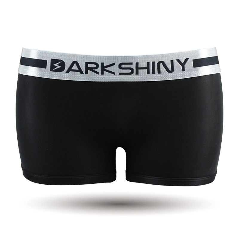 DARK SHINY（ダークシャイニー）　レディースボクサーブリーフ-Silky Micro Black