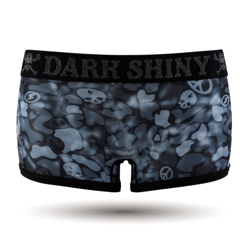 DARK SHINY（ダークシャイニー）　レディースボクサーブリーフ - Scuff Camouflage　ブラック