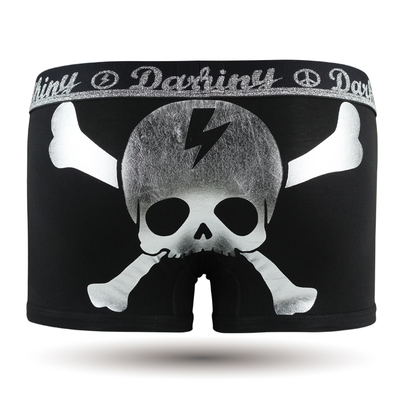 DARKHINY（ダークシャイニー）メンズボクサーパンツ　Flashing Skull silver
