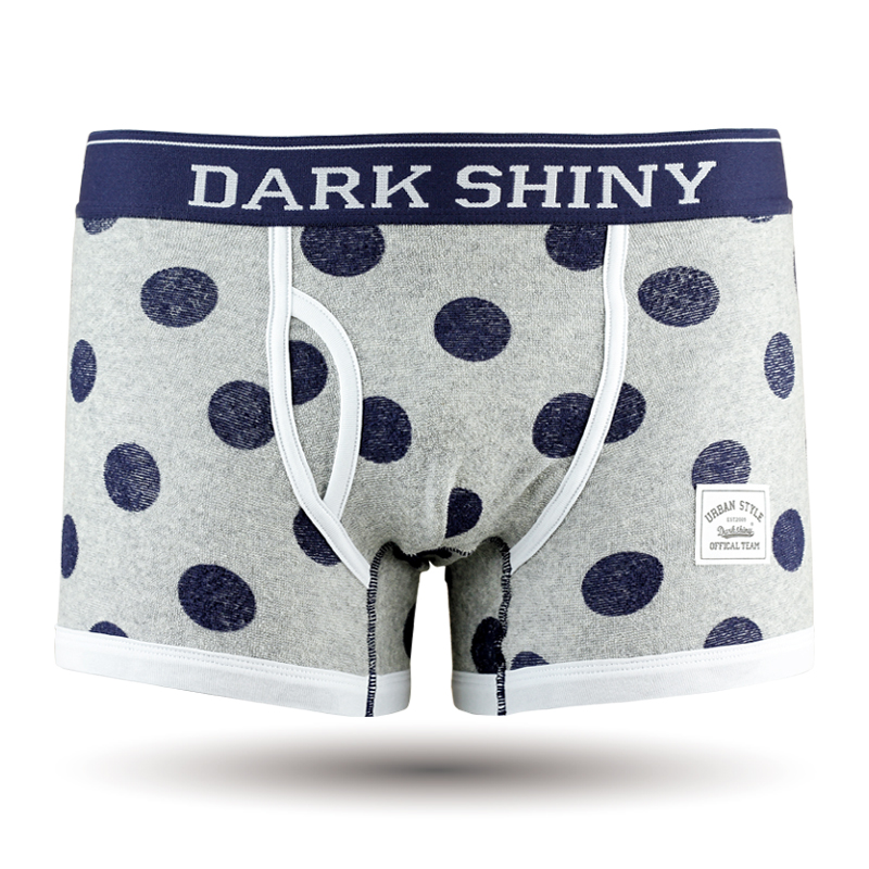DARKSHINY（ダークシャイニー）メンズボクサーパンツ ニットパイル地 - Dot,Gray