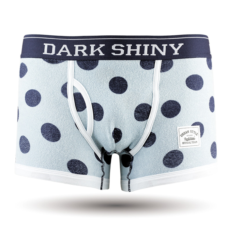 DARKSHINY（ダークシャイニー）メンズボクサーパンツ ニットパイル地 - Dot,Starlinght Blue