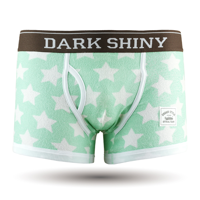 DARKSHINY（ダークシャイニー）メンズボクサーパンツ ニットパイル地 - Stars,Green