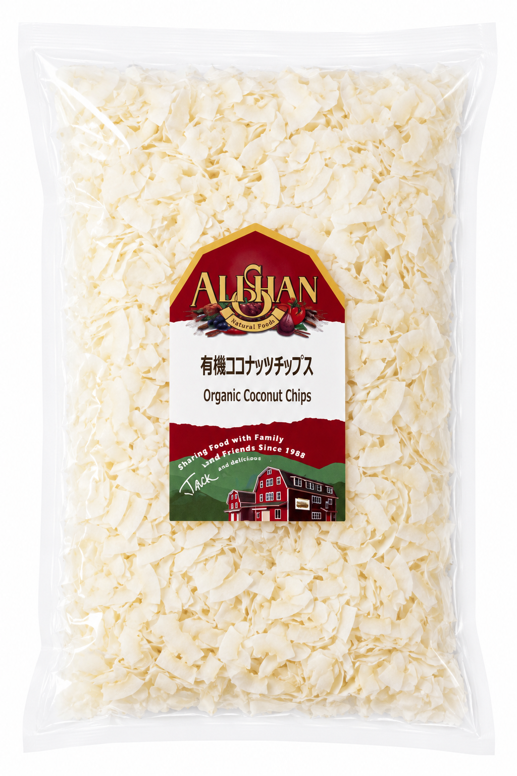 オーガニック・ココナッツチップ(生)　1000g/袋