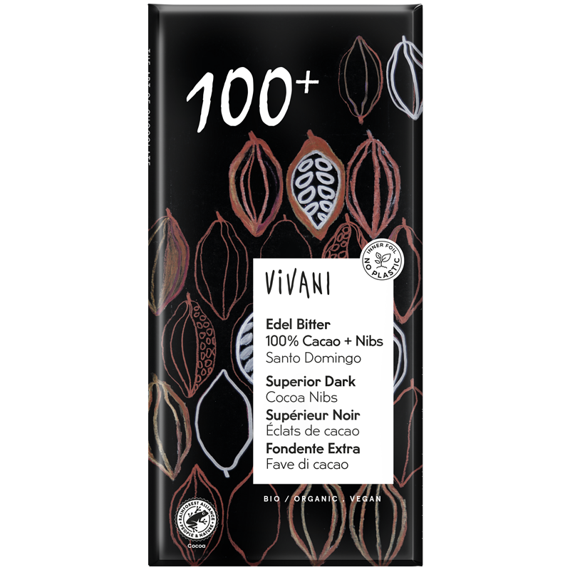 ViVANIオーガニックエキストラダークチョコレート100%　80g x10　賞味期限2025/12