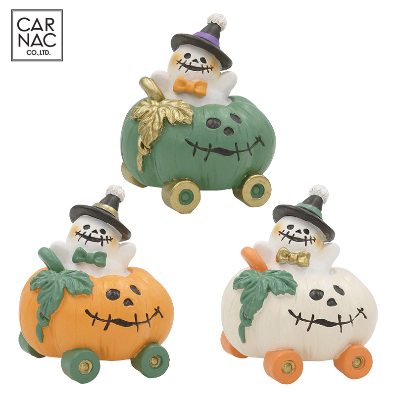 ■カルナック■■2025ハロウィン　新作■　ハロウィンレジンオーナメント25　C　ゴースト×パンプキン