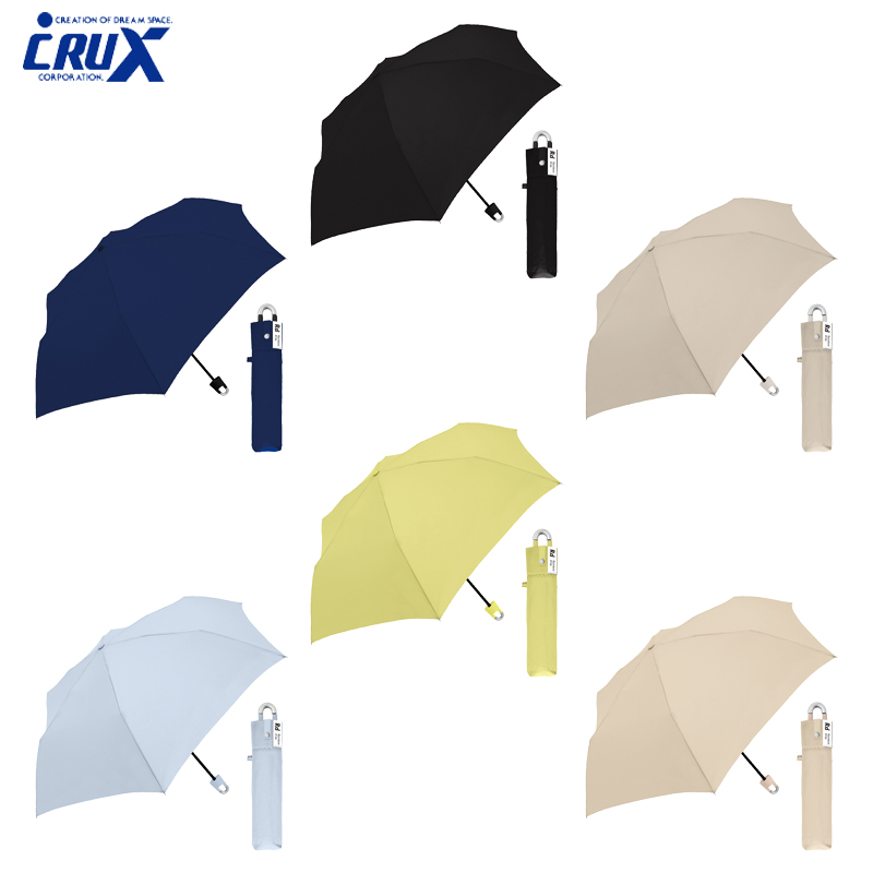 ■CRUX(クラックス)■■レイングッズ特集■　婦人折傘　カラビナ付き手元折傘