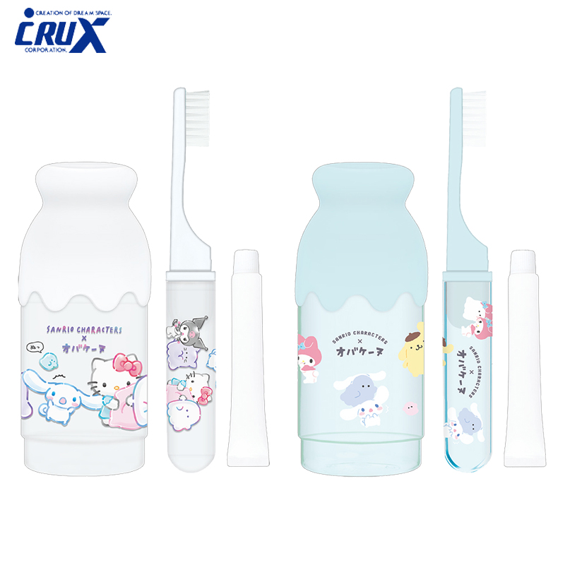 ■CRUX(クラックス)■■2023AW　新作■　サンリオ×オバケーヌ　ミルク瓶型ハミガキセット