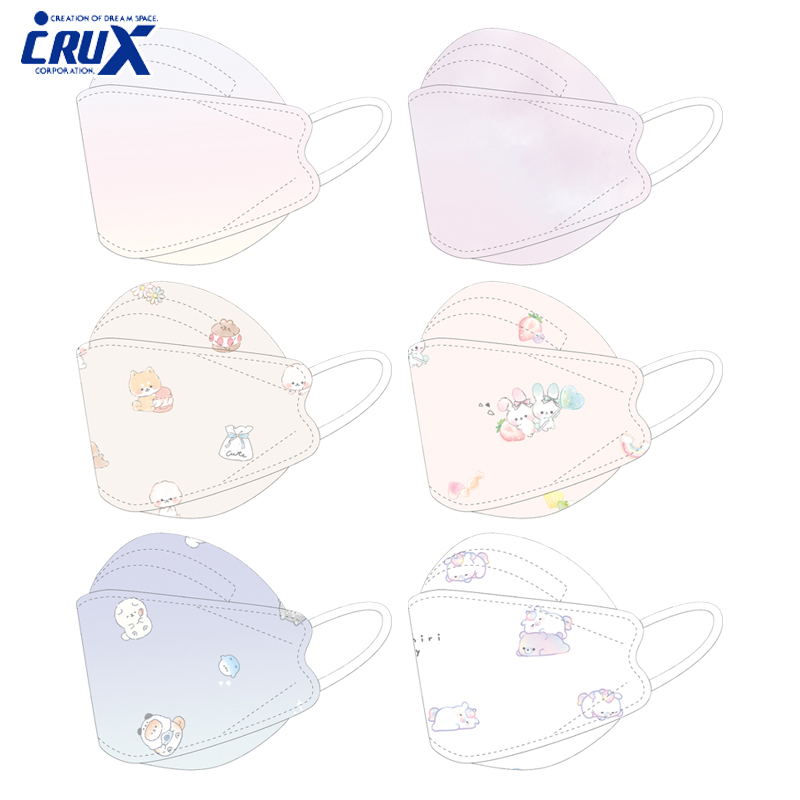 ■CRUX(クラックス)■　幼児～低学年向けサイズ　ダイヤモンド型マスク　（ジップ袋入り）