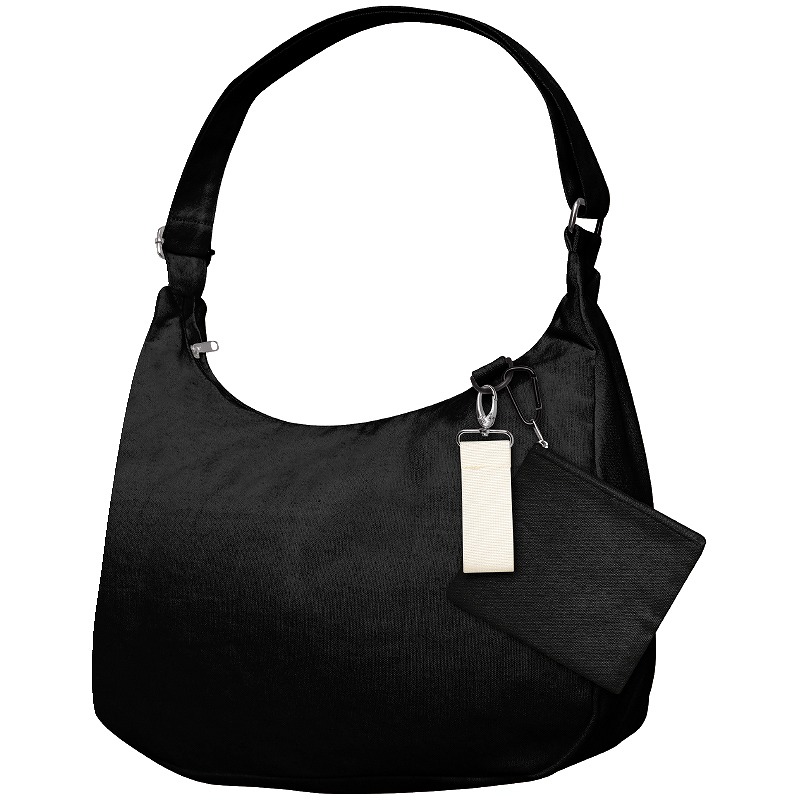 Gianni Segatta Italia 刺繍ホーボーバッグ ブラックレザー製 Gianni Segatta Italia 刺繍ホーボーバッグ ブラックレザー製