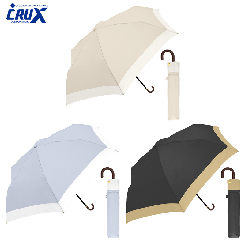 ■CRUX(クラックス)■■2024SS　新作■　晴雨兼用折傘　バイカラー