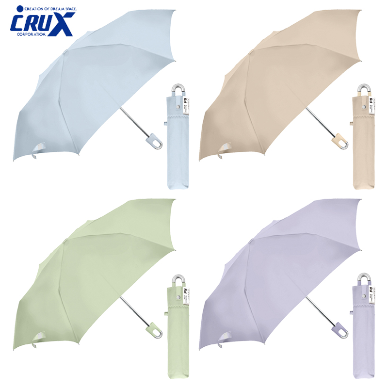 ■CRUX(クラックス)■■2024SS　新作■　婦人折傘　カラビナ付き手元折傘フラット