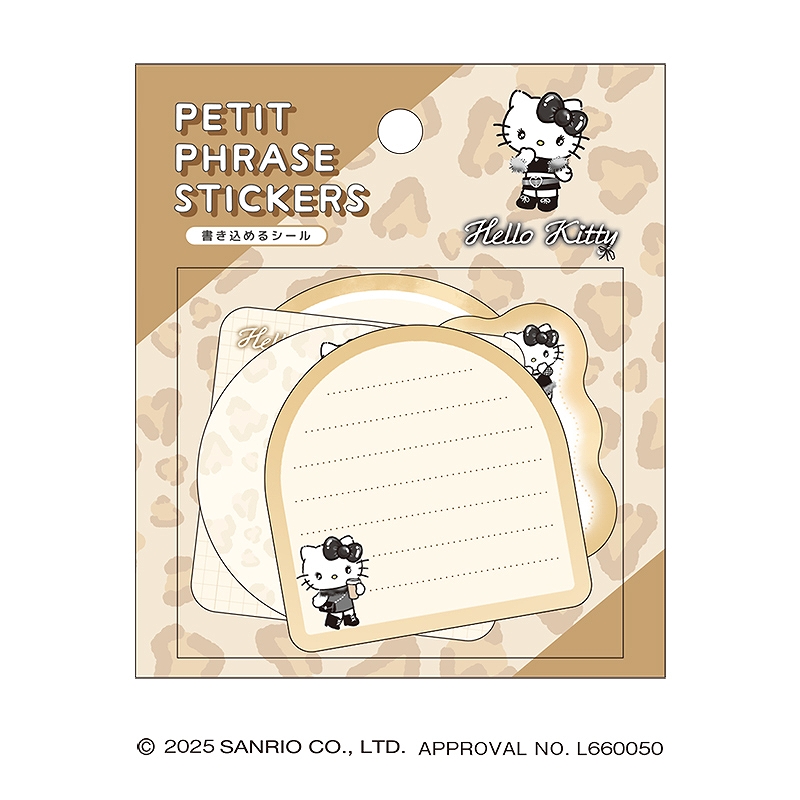 ■CRUX(クラックス)■■2025AW　先行予約■　ハローキティ　プチフレーズステッカーズ　ブラックリボン