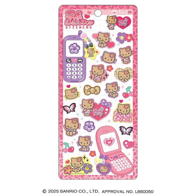 ■CRUX(クラックス)■■2025AW　先行予約■　サンリオキャラクターズ　平成はっぴーフォンステッカー　レオパードモード