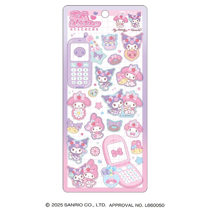 ■CRUX(クラックス)■■2025AW　先行予約■　サンリオキャラクターズ　平成はっぴーフォンステッカー　マイメロディ＆クロミ