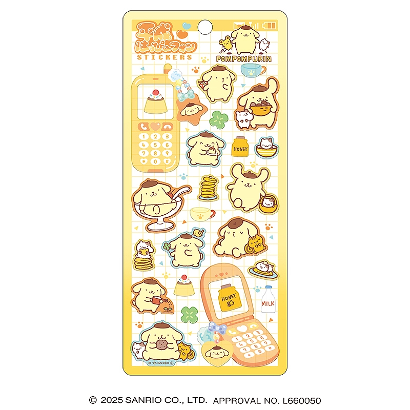 ■CRUX(クラックス)■■2025AW　先行予約■　サンリオキャラクターズ　平成はっぴーフォンステッカー　ポムポムプリン