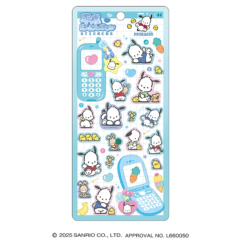 ■CRUX(クラックス)■■2025AW　先行予約■　サンリオキャラクターズ　平成はっぴーフォンステッカー　ポチャッコ
