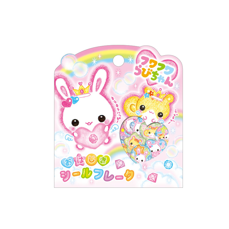 ■CRUX(クラックス)■■2025AW　先行予約■　おはじきシールフレーク　フワフワらびちゃん/ピンク