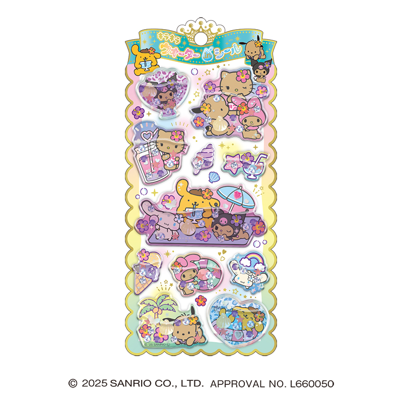 ■CRUX(クラックス)■■2025AW　先行予約■　サンリオキャラクターズ　ウォーター in シール　ハローキティ/日焼けサマー