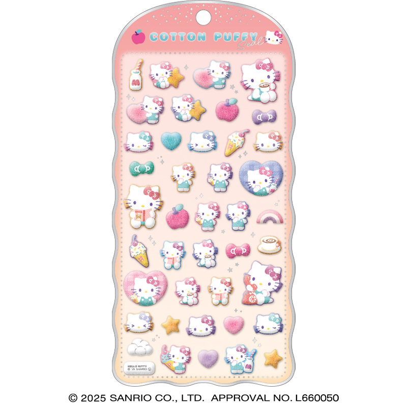 ■CRUX(クラックス)■■2025AW　先行予約■　サンリオキャラクターズ　コットンパフィーシール　ハローキティ