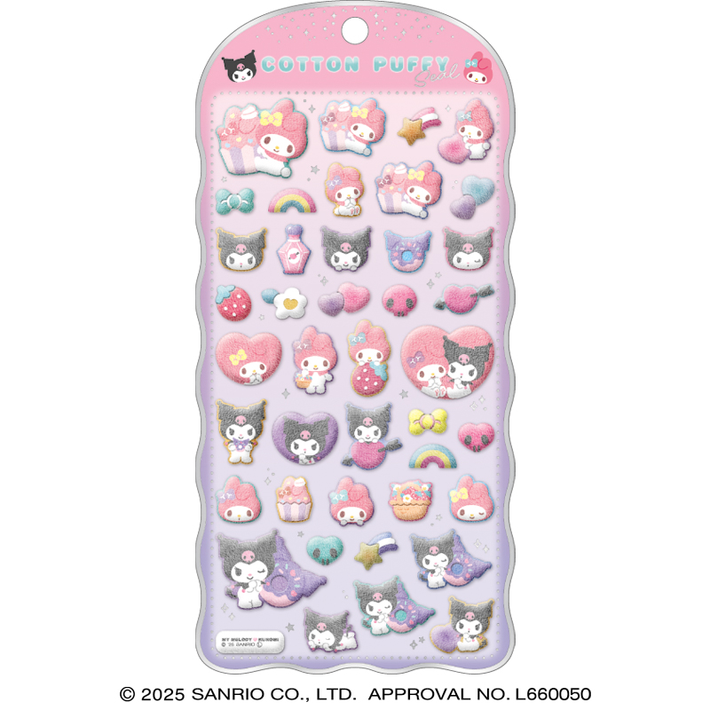■CRUX(クラックス)■■2025AW　先行予約■　サンリオキャラクターズ　コットンパフィーシール　マイメロディ＆クロミ