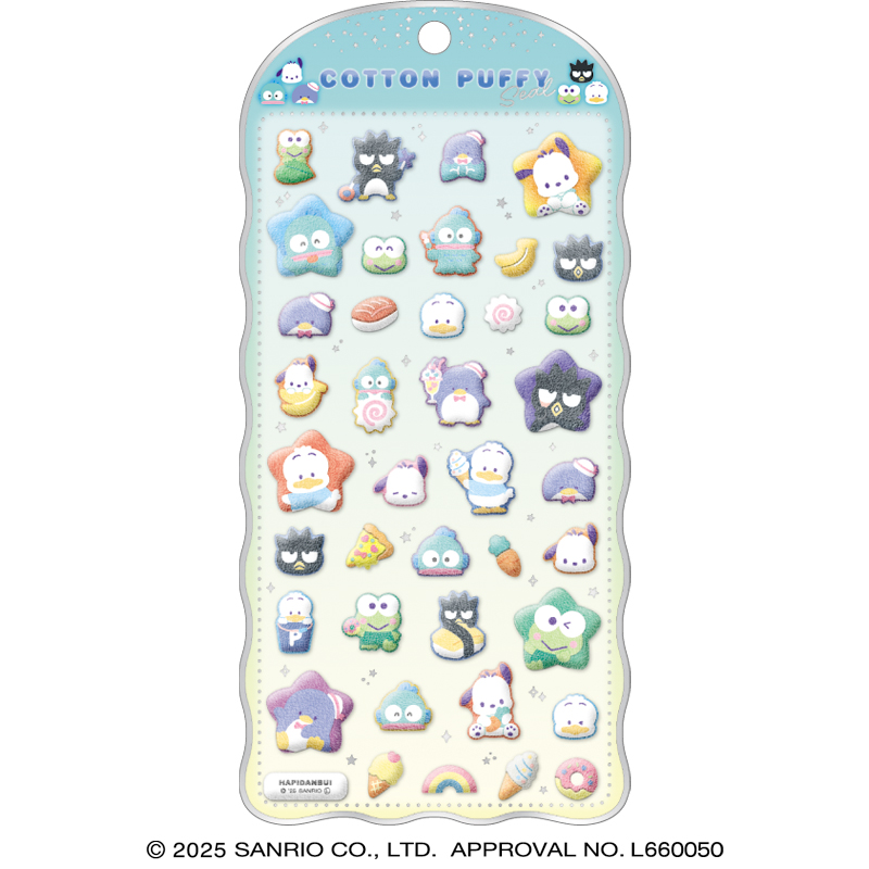 ■CRUX(クラックス)■■2025AW　先行予約■　サンリオキャラクターズ　コットンパフィーシール　はぴだんぶい