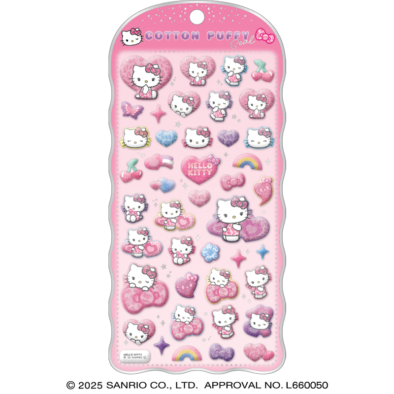 ■CRUX(クラックス)■■2025AW　先行予約■　サンリオ　コットンパフィーシール　ハローキティ/レオパードモード