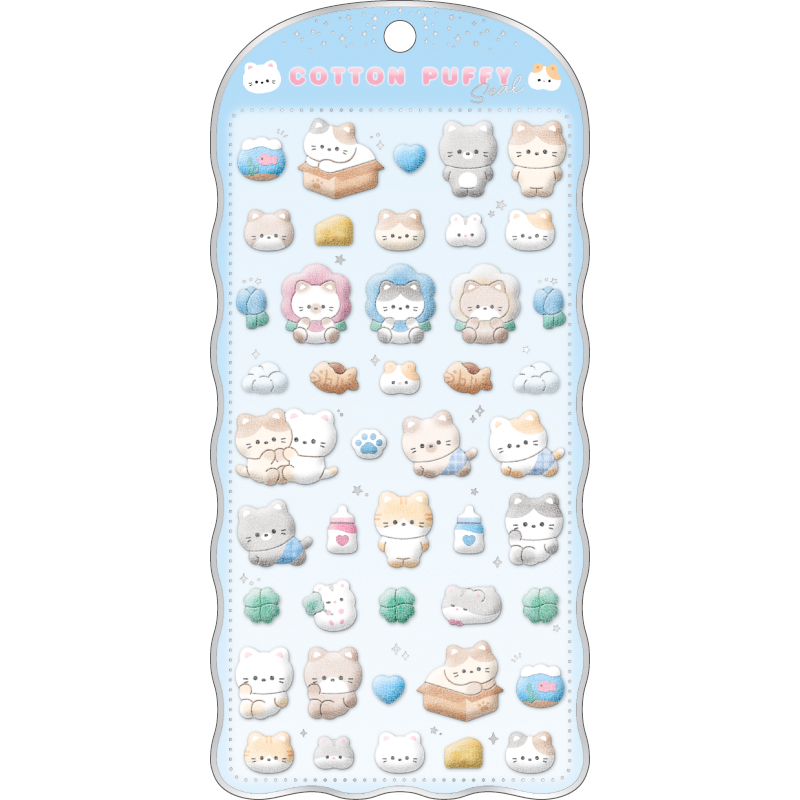 ■CRUX(クラックス)■■2025AW　先行予約■　コットンパフィーシール　ネコ