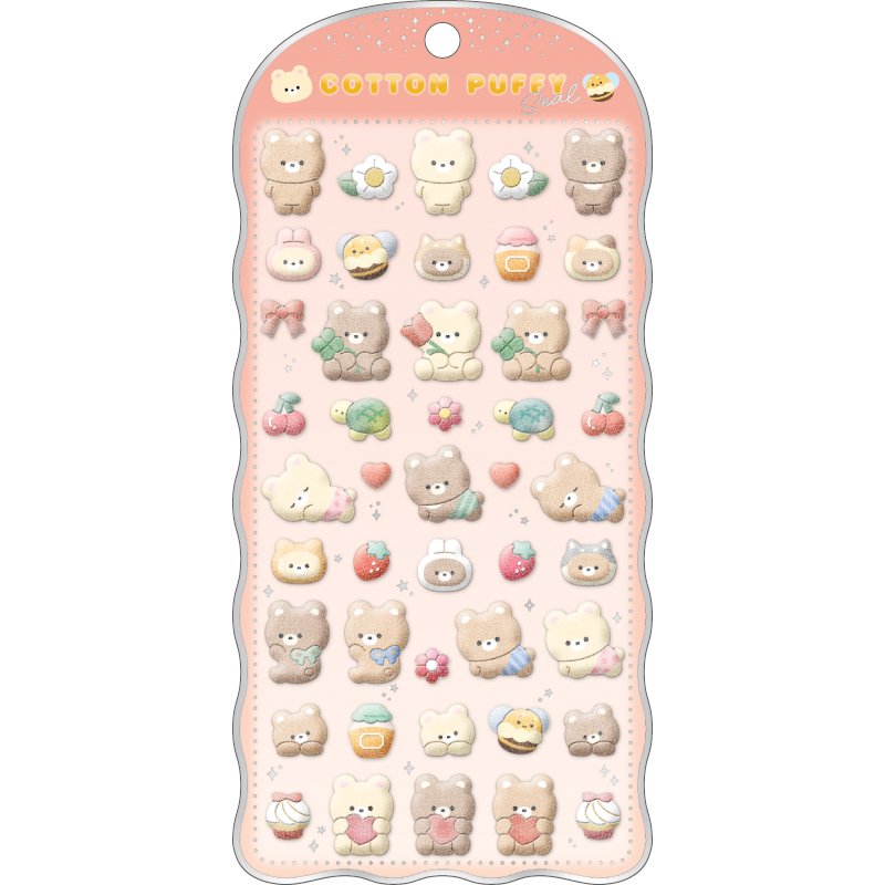 ■CRUX(クラックス)■■2025AW　先行予約■　コットンパフィーシール　クマ