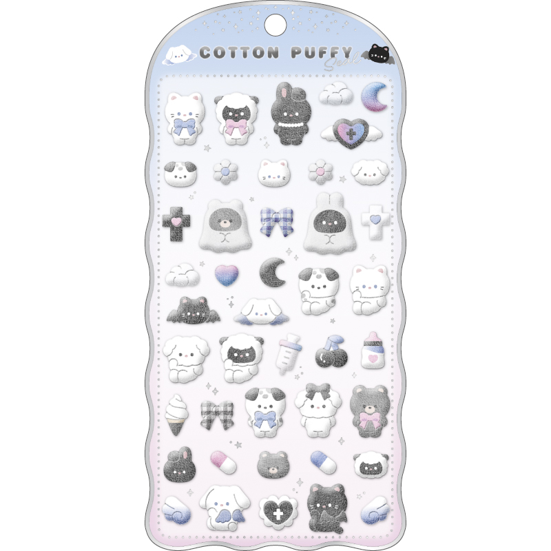 ■CRUX(クラックス)■■2025AW　先行予約■　コットンパフィーシール　モノクロ