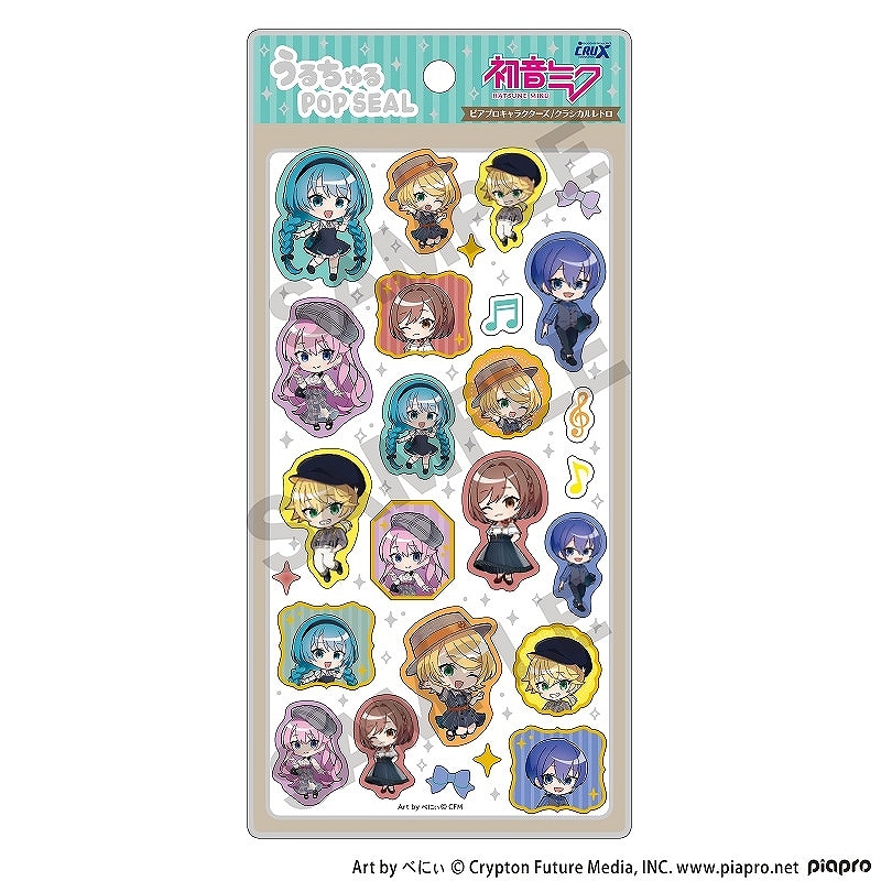 ■CRUX(クラックス)■■2025AW　先行予約■　初音ミク　うるちゅるポップシール　クラシカルレトロ