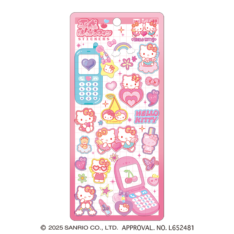 ■CRUX(クラックス)■■2026SS　先行予約■　サンリオキャラクターズ　平成はっぴーフォンステッカー　ハローキティ