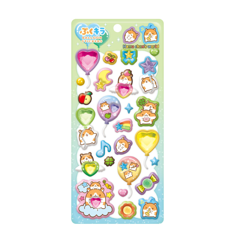 ■CRUX(クラックス)■■2026SS　先行予約■　平成メモリー　ぷくキラバルーンステッカー　はむちゃんずわーるど