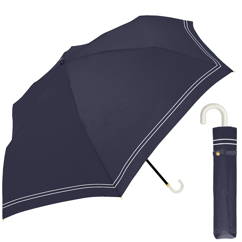 ■CRUX(クラックス)■■レイングッズ特集■■2026SS　新作■　晴雨兼用折傘　セーラーボーダー　NV