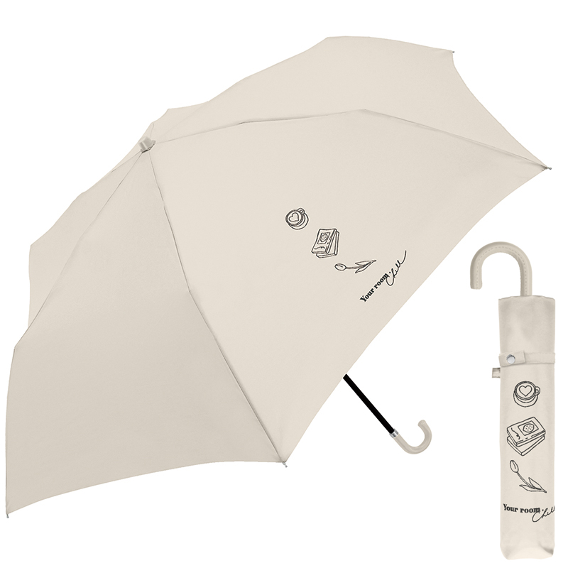 ■CRUX(クラックス)■■レイングッズ特集■■2026SS　新作■　婦人折傘　ワンポイント くすみカラー　カフェ