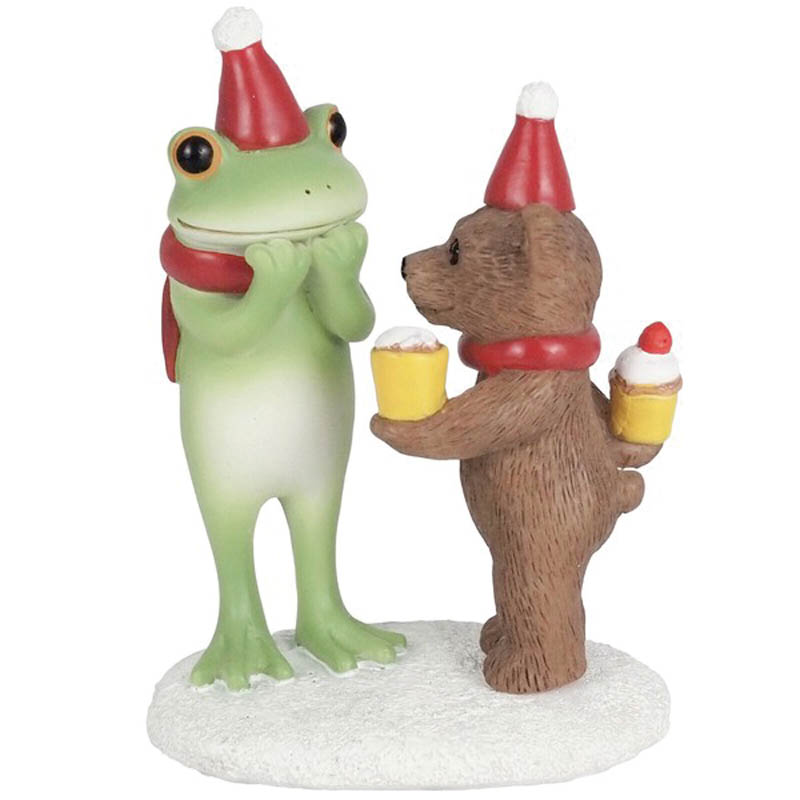 ■ダイカイ■■クリスマスグッズ■■2025X'mas　新作■　【Copeau　コポー】　カップケーキをあげるクマとカエル
